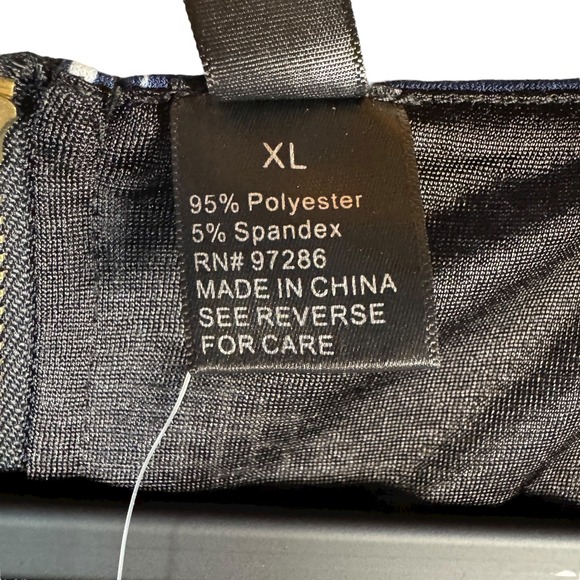 MT Collection NWT XL Blue White Geometric Print Sleeveless Dress Women's - Picture 3 of 6